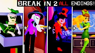 ALL BREAK IN 2 ENDINGS Comparison amp Showcase  Break In 2 Story CHAPTER 2 Secrets [upl. by Amelus]