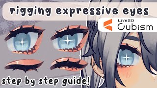 【 how to rig expressive eyes  】 live2d stepbystep guide [upl. by Atlante]