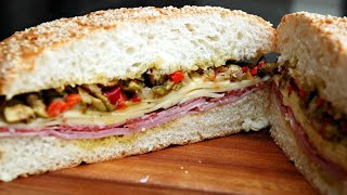 Authentic New Orleans Muffuletta Recipe [upl. by Ronoel]