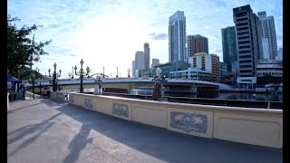 PASIG RIVER ESPLANADE  BINONDOINTRAMUROS BRIDGE  MANILA PHILIPPINES  WALKAROUND TOUR 4K [upl. by Albertine]