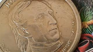 43 540 000 Dollar Presidential commemorative Coin John TylerMedal Denver ÉtatsUnis 1 Dollar 2009 [upl. by Musetta]