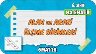 Alan ve Arazi Ölçme Birimleri 📘 tonguçCUP 4Sezon  6MAT18 2024 [upl. by Aila]