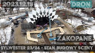 🔴Sylwester Marzeń w Zakopanem 202324  DRON budowa sceny [upl. by Annait]