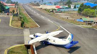 Lukla Airport A day spotting planes in the worlds most dangerous airport  Tenzing Hillary Airport [upl. by Wehtam]