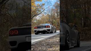 The foliage 🍁🏎️💨 carlife ferrari360modena carlifestyle ferrari360 ferrari 360modena [upl. by Wilinski]