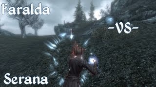 Skyrim Battles  Faralda vs Serana Legendary Settings [upl. by Doble]