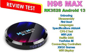 H96 MAX TV BOX Android 13 Review Test RK3528 [upl. by Norse]