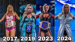 Evolution of Charlotte Flair Entrance 20172024  WWE Games [upl. by Sedlik]