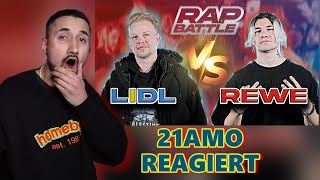 21AMO REAGIERT AUF quot LIDL vs REWE Rapbattle Big Differencequot21AMO [upl. by Huckaby]