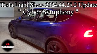 Tesla Model Y Light Show Update quot CyberSymphony quot  The Plugin Duo [upl. by Refinaj]