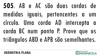 C13 SEMELHANÇA DE TRIÂNGULOS E POTÊNCIA DE PONTO 505 [upl. by Anahir]