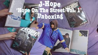 JHOPE ‘HOPE ON THE STREET VOL1’ ALBUM UNBOXING interlude ver 💿🩵 [upl. by Nikolas]