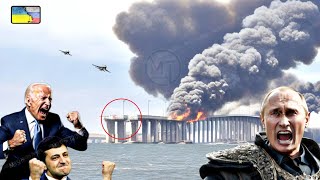 THE CRIMEA BRIDGE IS LOST FOREVER US F16s Crazy Action Burns 2500 Russian Scud Missiles [upl. by Kruger]