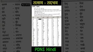 तत्सम  तदभव Important words  Hindi Grammar  PDNS Hindi [upl. by Arul]