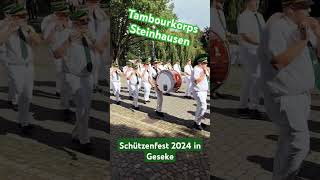 Tambourkorps Steinhausen beim Schützenfest 2024 in Geseke Musik Kapelle [upl. by Nawaj]