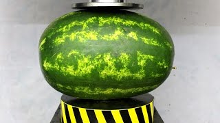 EXPERIMENT HYDRAULIC PRESS 100 TON vs WATERMELON [upl. by Aikas]