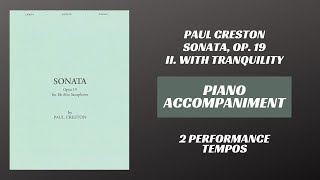 Paul Creston  Sonata Op 19 mvt II Piano Accompaniment [upl. by Clevie184]