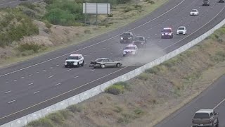 Troopers use PIT maneuver to end chase on Arizona freeway [upl. by Ming127]