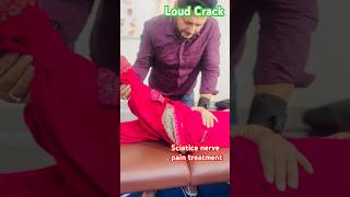 Loud Crack When We Treat Sciatica Nerve Pain Treatment😳Chiropractor In India trending viral [upl. by Shornick]