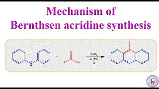 Mechanism of Bernthsen acridine synthesis [upl. by Oramug346]