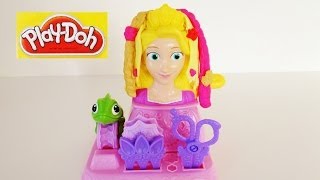 PlayDoh Disney Princess Rapunzel Hair Designs Unboxing [upl. by Kacy580]