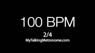 Talking Metronome  24 time  100 BPM Beats Per Minute [upl. by Polly]