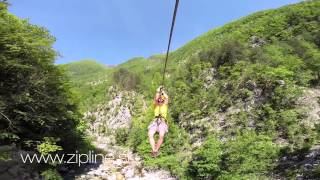 Bovec zipline  canyon Učja SUMMER  8 ziplines [upl. by Ludlew5]