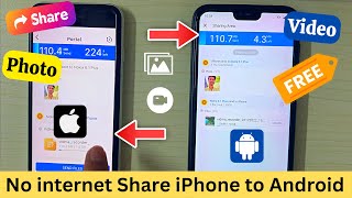 iPhone to Android file transfer without internet  how to transfer photo video iPhone to android [upl. by Sheya677]