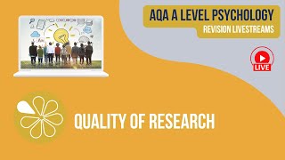 AQA A Level Psychology  Live Revision  Quality of Research [upl. by Itirp]