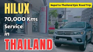 HILUX 70000 Kms Service in Toyota Bangkok Thailand  Nepal to Thailand Epic Road Trip  EP 36 [upl. by Iznik166]