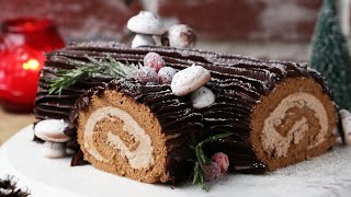 Bûche de Noël A French Christmas Dessert • Tasty [upl. by Chevy]