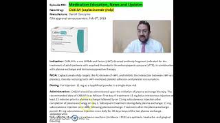 CABLIVI caplacizumabyhdp  acquired thrombotic thrombocytopenic purpura aTTP [upl. by Gonroff]