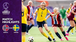 Highlights UEFA F17EM  Norge – Sverige 2–0  Förlust i avslutningen [upl. by Ennahtur770]