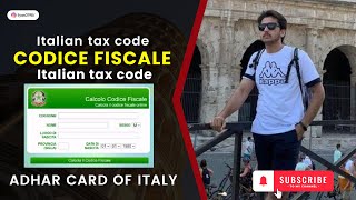 Italian tax code  codice fiscale online  Adhar card of italy  Italian tax code [upl. by Eartnoed573]