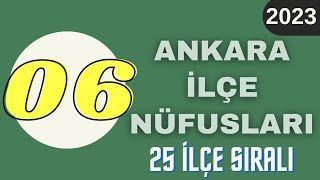 Ankara Nüfusu 2023  Ankara İlçe Nüfusları  Ankara Nüfusu Ne Kadar  Keçiören Nüfusu [upl. by Joni]