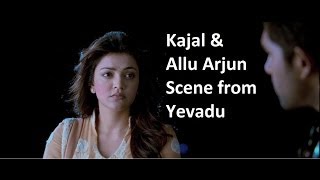 Kajal amp Allu Arjun Scene From Yevadu  Ram Charan allu Arjun Sruthi Hasan etc [upl. by Lissa]