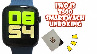 T500 IWO 13 SMARTWATCH UNBOXING AND INITIAL REVIEW  ENGLISH [upl. by Nnylatsirk]