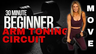 30 Minute Beginner Arm Toning Circuit With Active Rest [upl. by Bate]