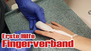 So verbindest du deinen Finger richtig  Fingerverband  Erste Hilfe [upl. by Anilemrac]