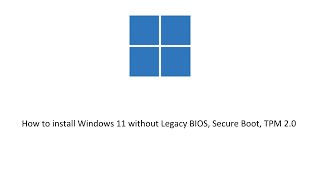 How to Install Windows 11 without special requirements [upl. by Notla]