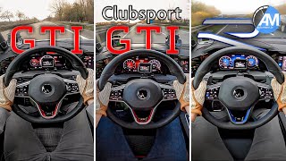 Golf 8 R vs GTI Clubsport vs GTI  0100 amp 100200 kmh acceleration🏁  by Automann [upl. by Ghassan484]