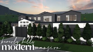 Bloxburg  Beverly Hills Modern Mansion  House Build [upl. by Ahsii]