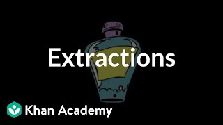 Extractions  Chemical processes  MCAT  Khan Academy [upl. by Retep]