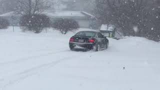 Mustang in snow with winter tires [upl. by Apurk]