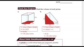 Volume of Prisms and Cylinder [upl. by Aniale644]