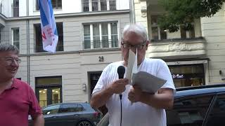 ProtestAktion gegen den Besuch des Kriegsministers Pistorius SPD  Rede R Deisler [upl. by Ymar821]