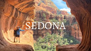 Sedona  Subway Cave Boynton Canyon Devils Bridge Birthing Cave amp Cathedral Rock [upl. by Akerdal]