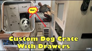 Short Amazing built in Van Dog Crate with Drawers [upl. by Lithea]