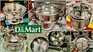 DMart latest collection of stainless steel kitchen products cookware storage containers organisers [upl. by Seaden176]