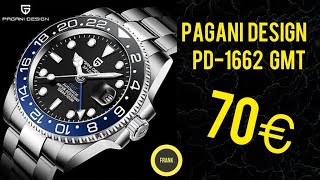 RECENSIONE ITA Pagani Design PD1662 GMT Watch Review Rolex GMT Homage [upl. by Jany]